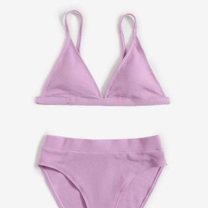 Shein Bikini, textured fabric, lavender